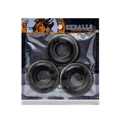 Fat Willy 3 pack Jumbo Cockrings Black