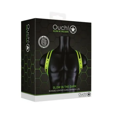 Ouch Glow Sling Harness Glow In The Dark Green L xl