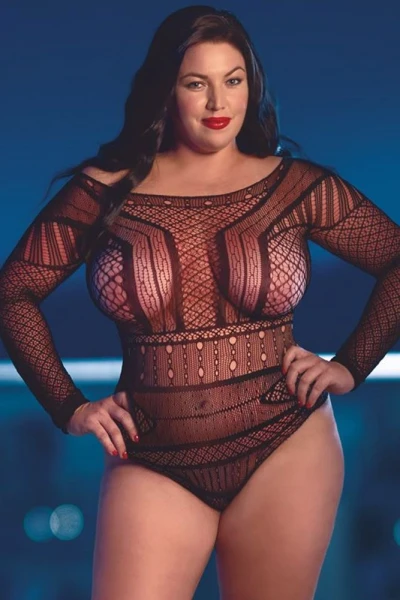 Scandal Plus Size Off the Shoulder Body Suit - Plus Size - Black