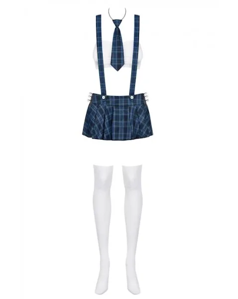 Obsessive Blue - Tartan Skirt Set - Blue - S/m