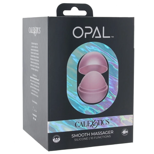 Opal Smooth Massager Rechargeable Waterproof Silicone Vibrator By CalExotics - Pink