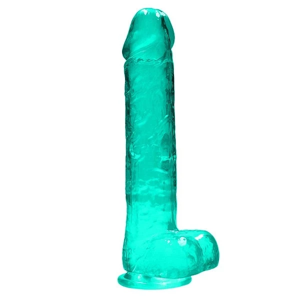 RealRock 9-inch Crystal Clear Dildo with Balls