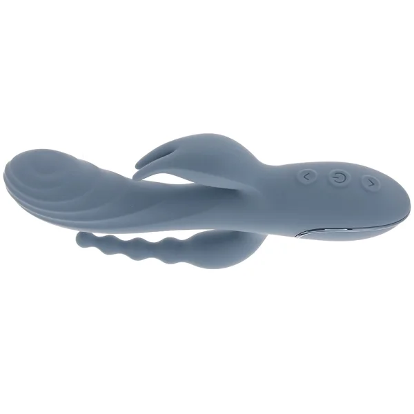 III Triple Ecstasy Silicone Pulsating Rechargeable Triple Stimulation Vibrator By CalExotics
