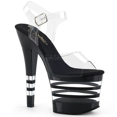 7 inches Heel 3 1 4 inches Lined PF Ankle Strap Sandal