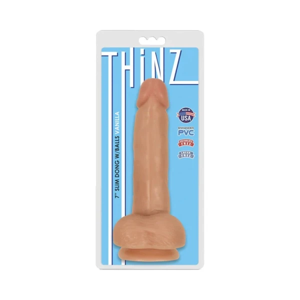 Thinz 7 inches Slim Realistic Dong with Balls