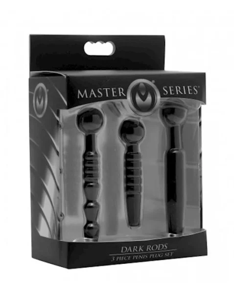 Dark Rods 3 Piece Silicone Penis Plug Set