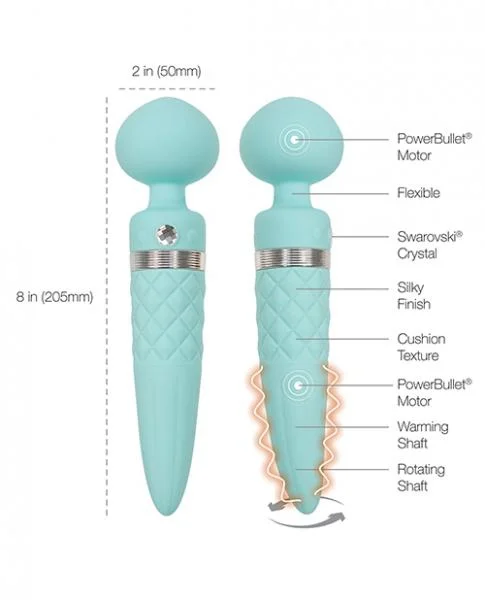 Pillow Talk Sultry Massager Wand Teal