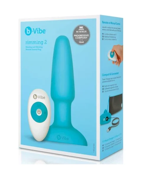 B-vibe Usb Rechargeable Rimming Plug - Teal