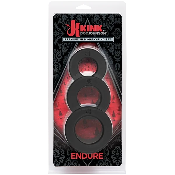 Kink Endure Silicone C Ring Set - Black