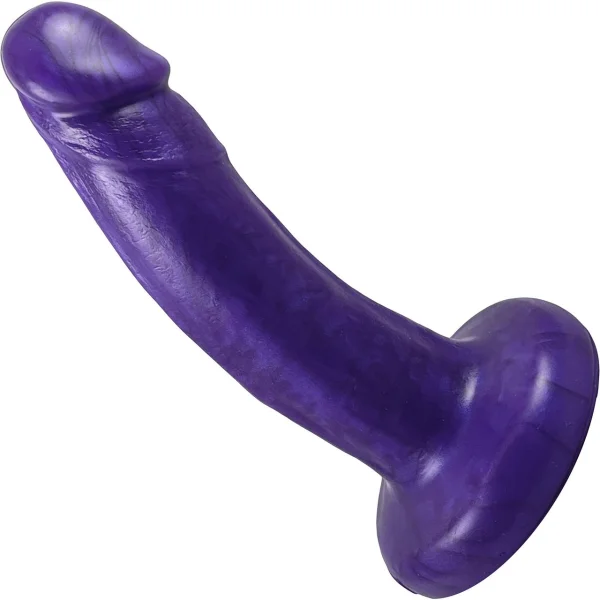 Small Realistic Bent Silicone Dildo By Vixen - Purple