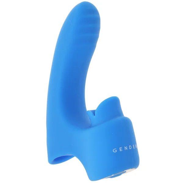 Gender X Flick It Finger Vibrator Blue