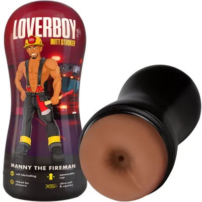 Loverboy Manny The Fireman Self Lubricating Anal Penis Stroker By Blush Caramel