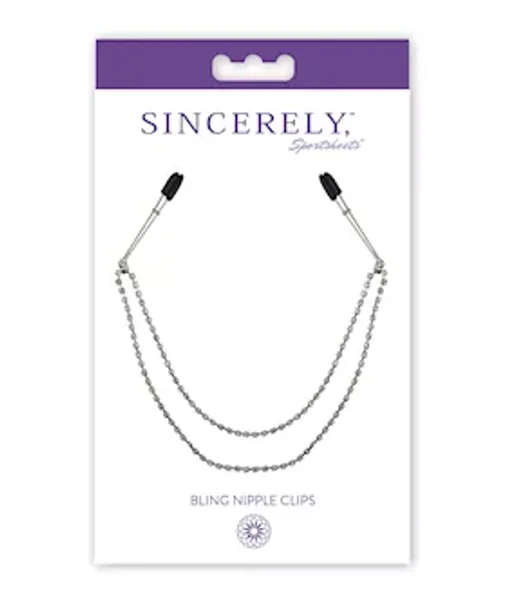 Sportsheets Bling Nipple Clips - Black — image 5 of 6