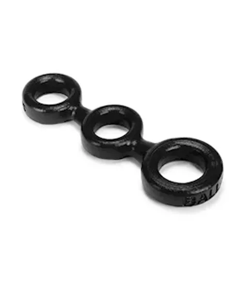 3-ball Cockring W 2 Ballstretcher O S - Black — image 2 of 2