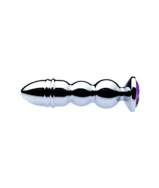 Kink Range Jewelled Triple Bulb Butt Plug - 5.4 Inch - Purple - 5.2 Inch — image 4 of 4