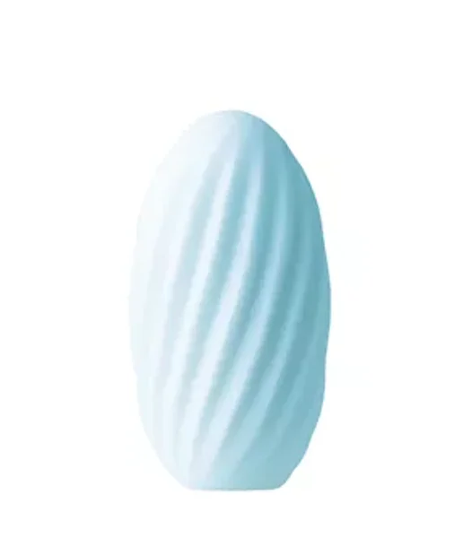 Share Satisfaction Reversible Waves Stroker - Baby Blue - 4.1 Inch — image 4 of 6