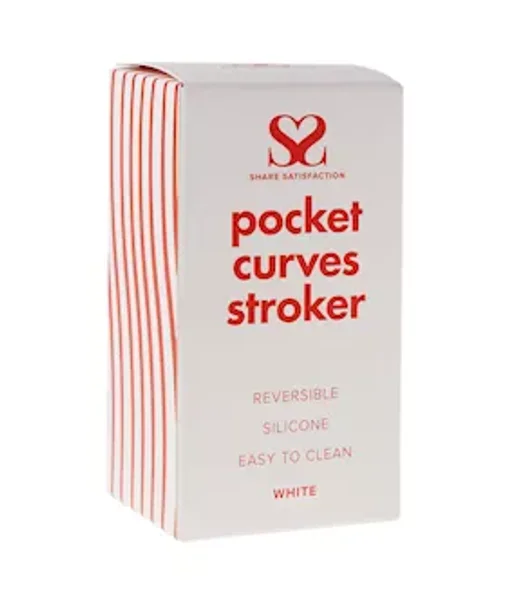 Share Satisfaction Reversible Pocket Curves Stroker - White - 4 Inch — image 5 of 6