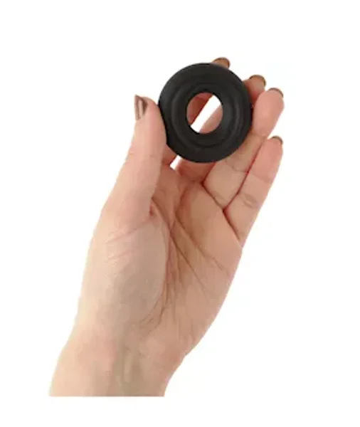 Share Satisfaction Butter Cookie Cock Ring - Black — image 4 of 4