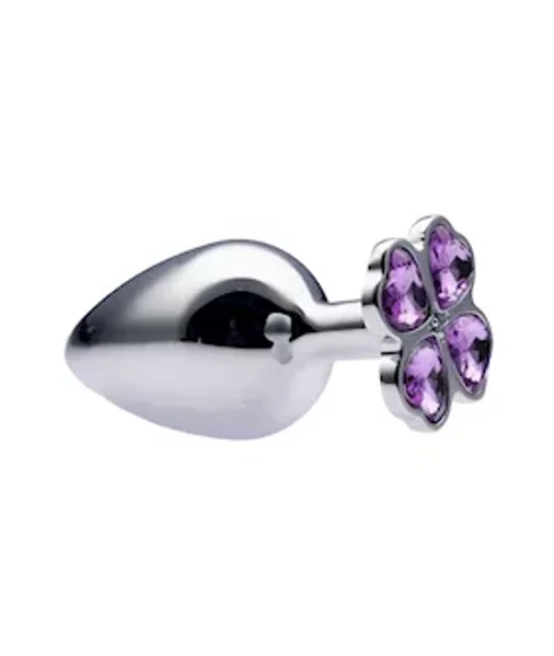 Kink Range Flower Gem Butt Plug - 3.7 Inch - Purple - Large — image 8 of 10
