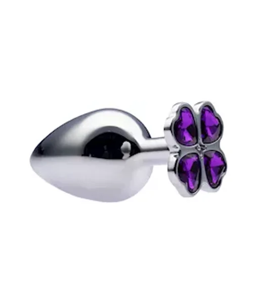 Kink Range Flower Gem Butt Plug - 3.7 Inch - Purple - Large — image 5 of 10