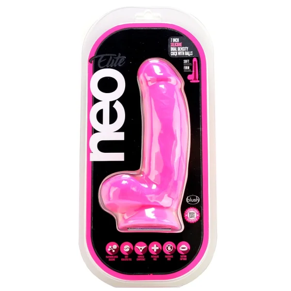 Blush Neo Elite 7 Inch Silicone Dual Density Suction Cup Dildo