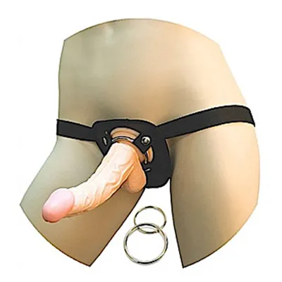 All American Whopper 8in Vib Dong with Harness