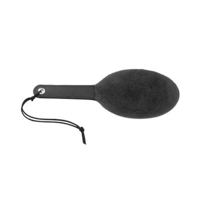 Strict Leather Round And Fur Paddle Black
