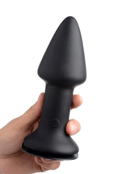 Mega Spade 10X Vibrating XL Silicone Plug Black — image 5 of 8