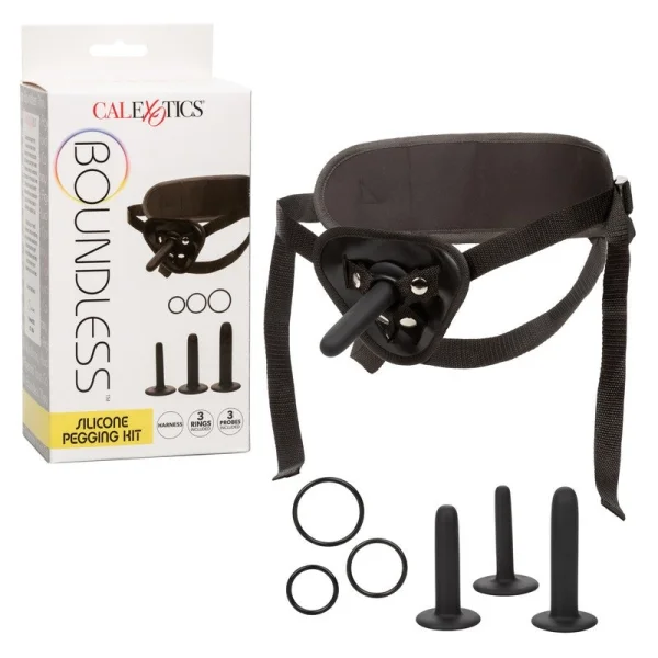 Boundless Silicone Pegging Kit With 3 Probes & 3 Rings By CalExotics