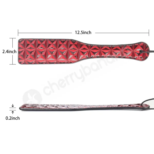 Cherry Banana Thrill Red Faux Leather Spanking Paddle