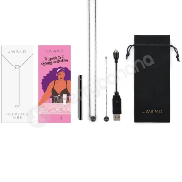 Le Wand 3.5" Whisper Quiet Vibrating Necklace in Black