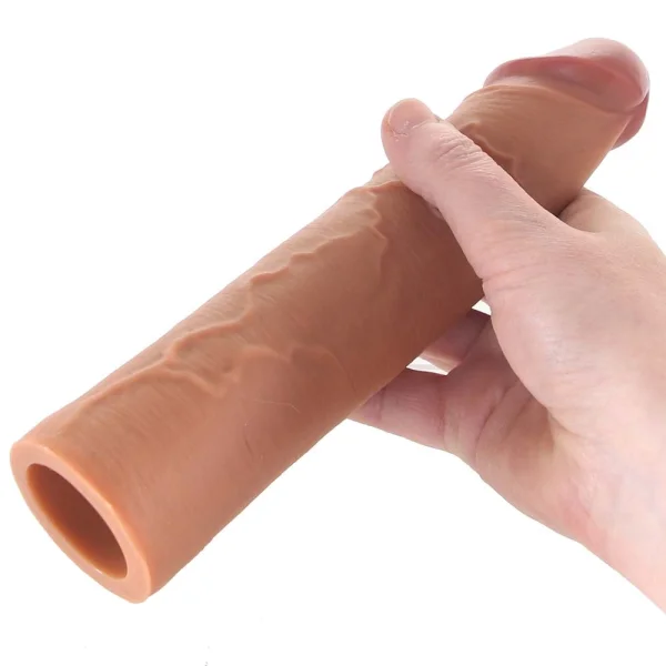 Fantasy X-tensions Elite Silicone 8" Penis Extension With 2" Removable Extender  - Caramel