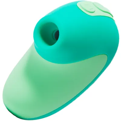 Unbound Puff Rechargeable Waterproof Silicone Pressure Wave Clitoral Stimulator Mint Sea
