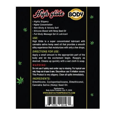 High Glide Erotic Lubricant 2 3 oz Bottle