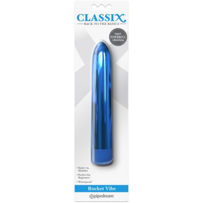 Rocket 7 Metallic Vibrator Blue