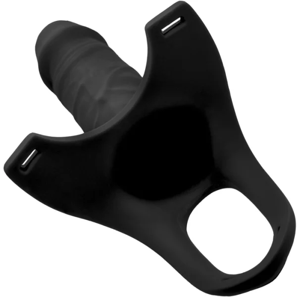 6" Hollow Silicone Dildo Strap-On - With Cum Through Tip!