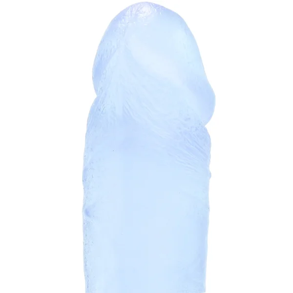 Crystal Jellies Ballsy Cock with Cup Clear 8 inch
