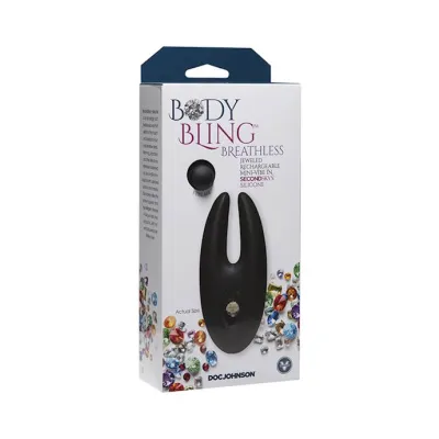 Body Bling Breathless Rechargeable Mini Vibe Silver 4 Inch