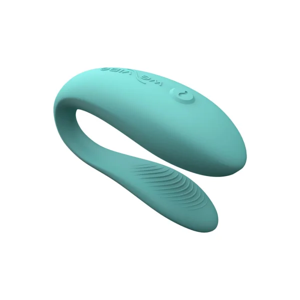 We-Vibe Sync Lite App Controlled Rechargeable Silicone Couples Vibrator - Aqua