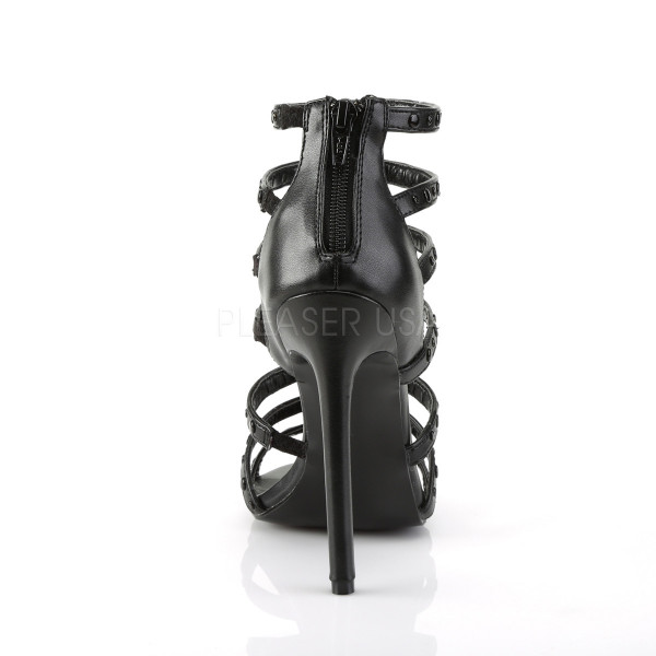 5 inches Heel Strappy T-Strap Sandal, Back Zip — image 4 of 4