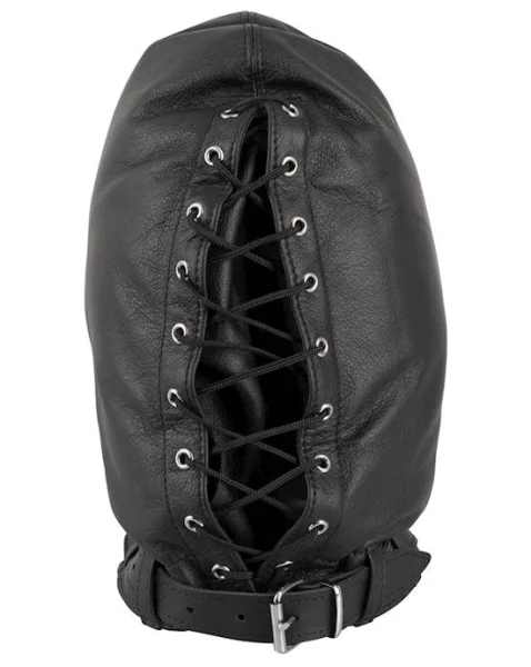 Leather Isolation Mask - Black