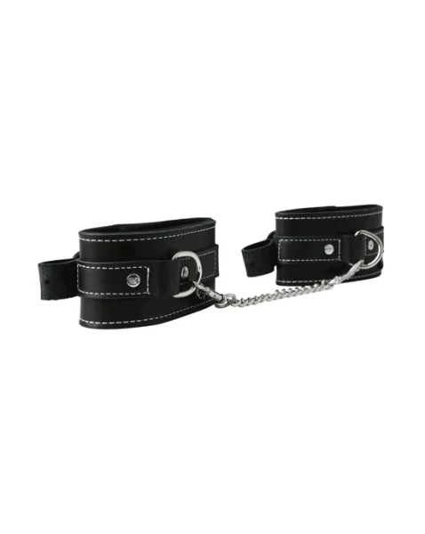 Edge Leather Ankle Restraints Black