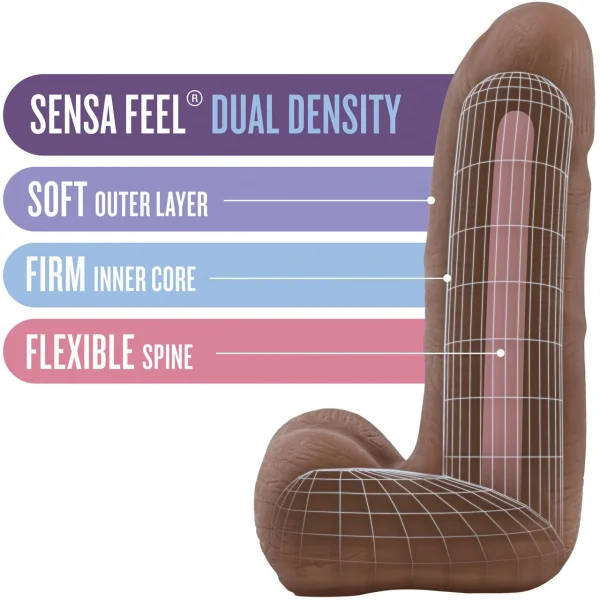Au Naturel Carlito Sensa Feel Dual Density Dildo By Blush - Caramel