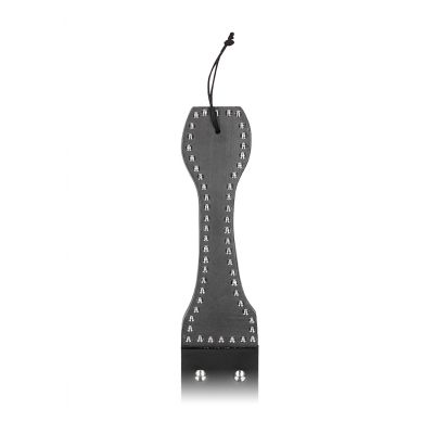 Wooden Handle Belt Whip Slapper Leather Black BDSM Sex Toys