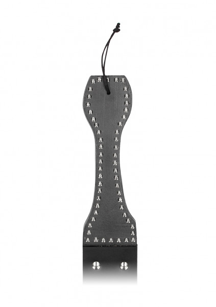 Wooden Handle Belt Whip Slapper Leather - Black - BDSM Sex Toys