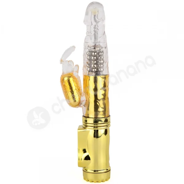 Cherry Banana Love Bunny 15 Function Gold Rabbit Vibrator