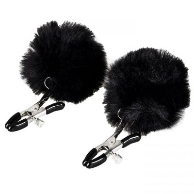 Bondara Black Super Furry Nipple Clamps