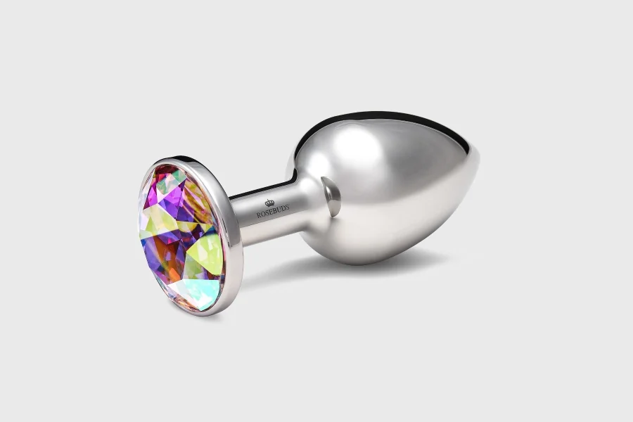 Rosebuds Stainless Steel Swarovski Crystal Anal Plug