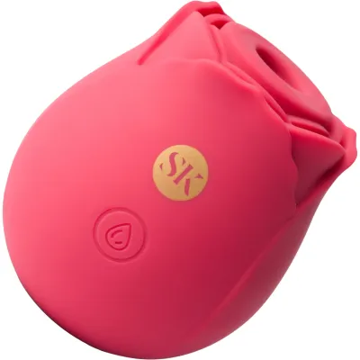 Secret Kisses Rosegasm Rechargeable Silicone Clitoral Pressure Wave Stimulator Red
