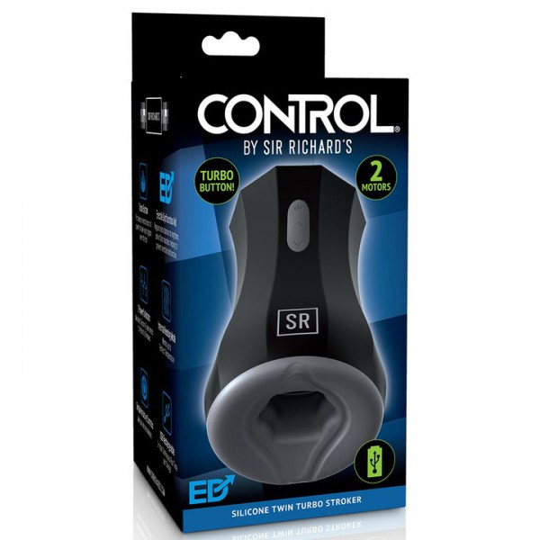 Control by Sir Richard’s Silicone Twin Turbo Stroker - 6.25 Inch